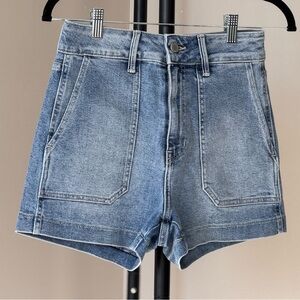Just Black High Waist Denim Blue Shorts